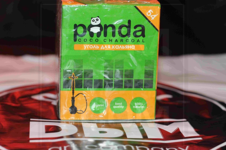 Уголь для кальяна Panda зеленая 54 шт в упаковке