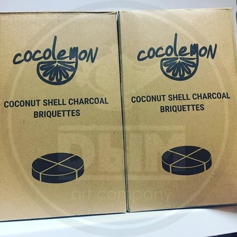 Кокосовый уголь для кальяна Coco Lemon Kalaud, 1кг., 1 коробка 20 кг.