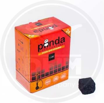 Кокосовый уголь для кальяна Panda красная, 24 куб., в коробке 50 пачек, 1 коробка 